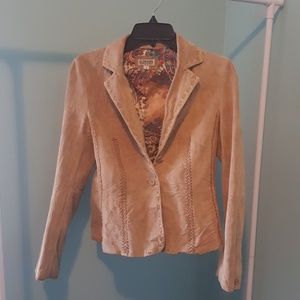 Georgiou suede jacket size 4 camel